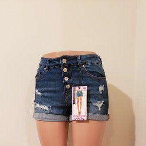 Enjeans High-Rise Button Fly Short